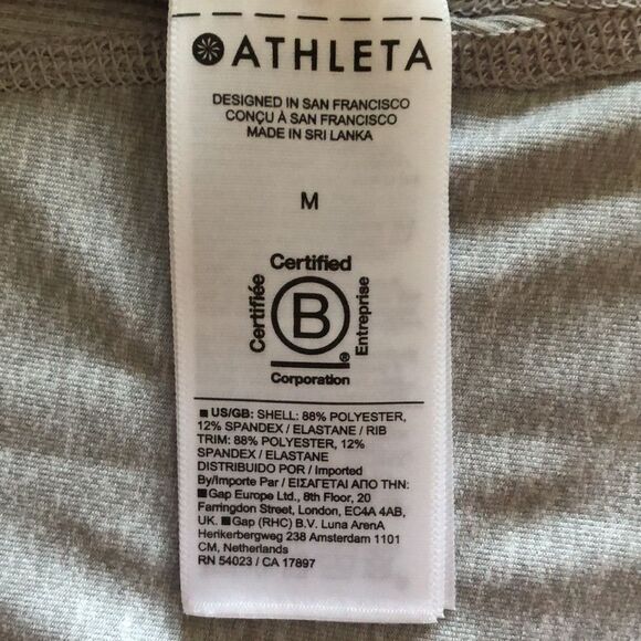 NWT Athleta Uptempo Elevate Top in Norwegian Gray Size Medium - Picture 7 of 7